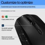 HP 420 Mouse - Bluetooth - Multi Surface - 6 Programmable Button(s) - Black