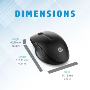 HP 430 Mouse - Bluetooth - USB Type A - Optical - 5 Button(s) - 4 Programmable Button(s)