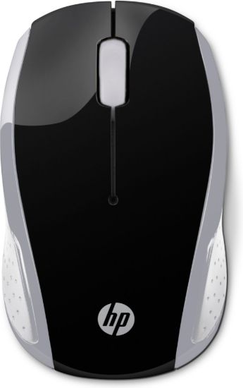 HP 200 Mouse - Radio Frequency - USB - Optical - 3 Button(s) - Pike Silver