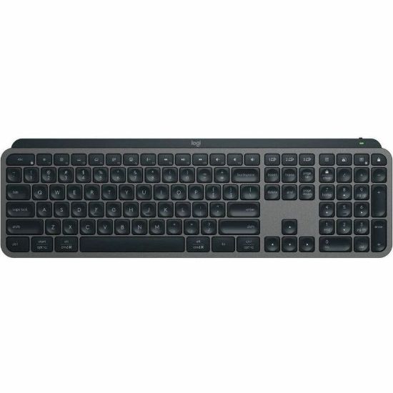 Logitech MX Keys S Keyboard - Wireless Connectivity - USB Interface - English - Granite