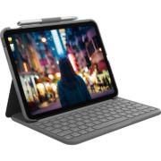 Logitech SLIM FOLIO Keyboard/Cover Case (Folio) for 27.7 cm (10.9") Apple, Logitech iPad (10th Generation) Tablet - Oxford Gray