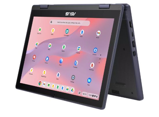 Asus Chromebook CZ1204 (Rugged/Flip/Touch/Stylus) 12.2" Wuxga Glare w/Gorilla Glass 300Nits, MT8189, 4GB DDR5X, 64GB Emmc, Wifi 6E, Dual Camera, Chrome,1YR